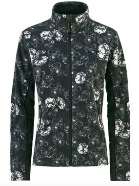 Kari Traa Dina Fleece Full-Zip Jacket | Floral Black/Grey | Size S